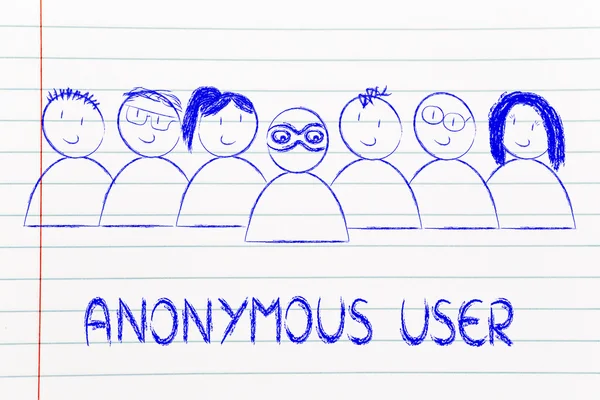 Identity protection on the web and anonymous users — Stock Photo, Image