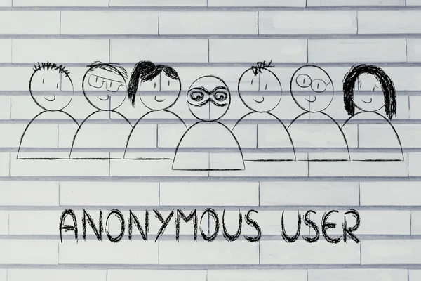在 web 和匿名用户的身份保护 — 图库照片