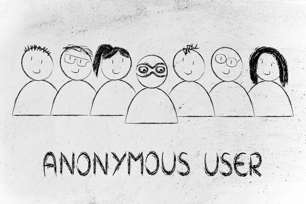 Identity protection on the web and anonymous users — Stock Photo, Image