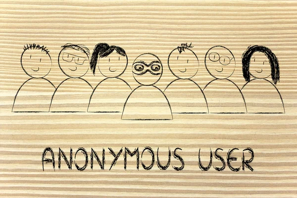 Web ve anonim kullanıcılar üzerinde kimlik koruması — Stok fotoğraf