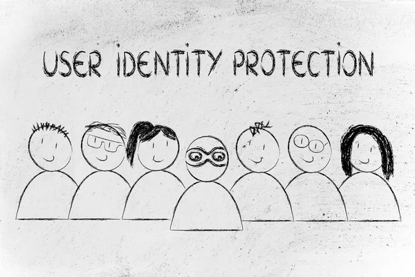 Identitetsskydd på webben och anonyma användare — Stockfoto