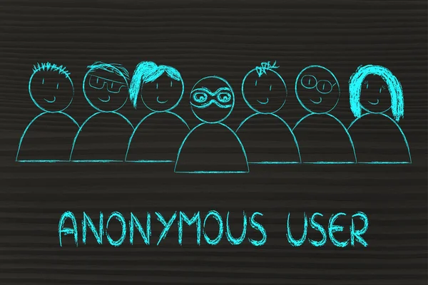 Protección de la identidad en la web y usuarios anónimos —  Fotos de Stock