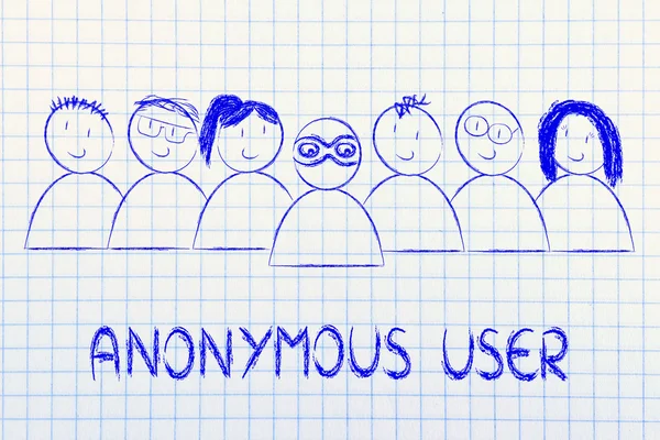Ochrana identity na webu a anonymní uživatelé — Stock fotografie