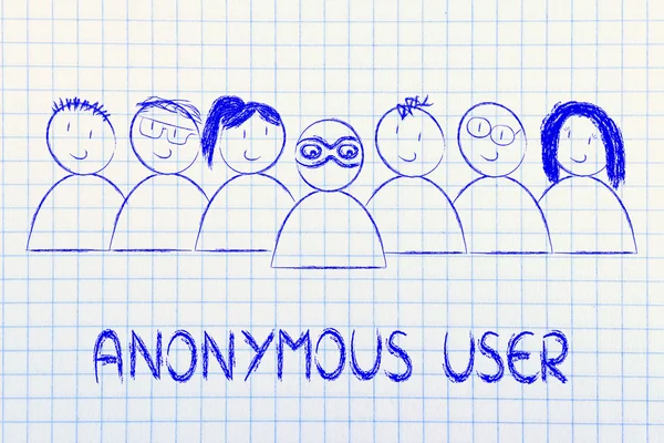 Bescherming van de identiteit op het web en anonieme gebruikers — Stockfoto