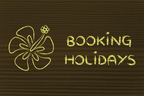 Travel industry: booking holidays — Stock Photo, Image