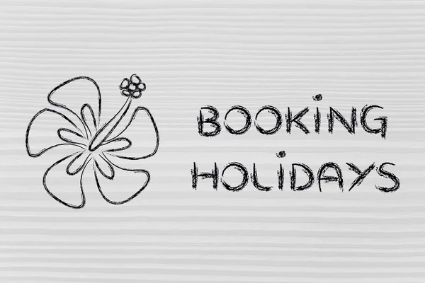 Travel industry: booking holidays — Stock Photo, Image