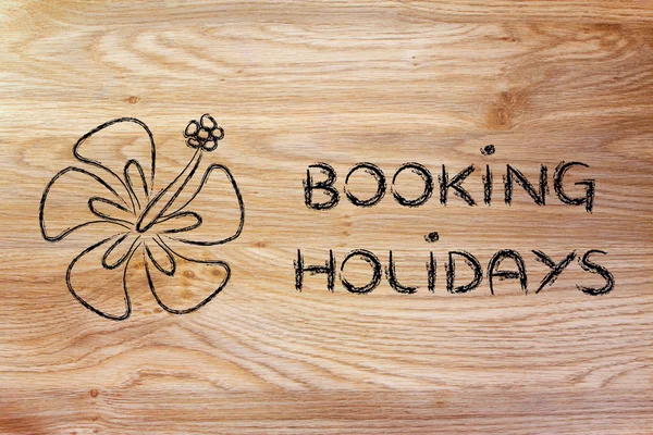 Rejsebranchen: booking ferie - Stock-foto