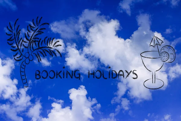 Travel industry: booking holidays — Stock Photo, Image