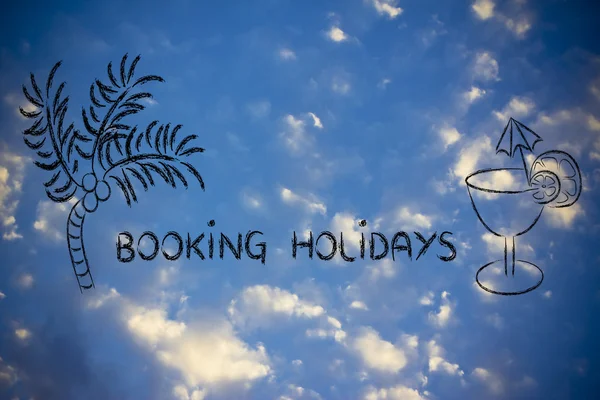 Industria dei viaggi: booking holidays — Foto Stock