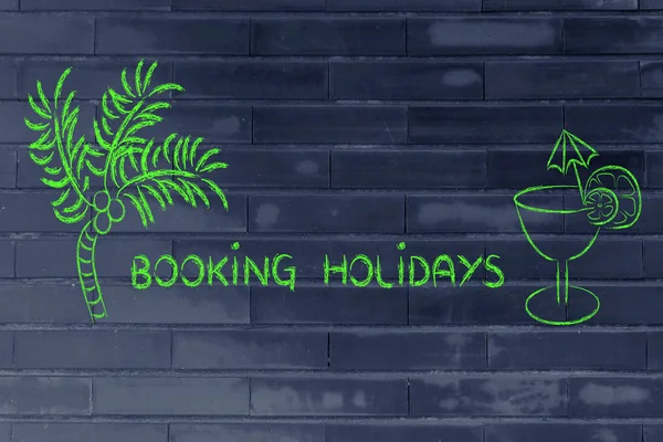 Travel industry: booking holidays — Stock Photo, Image