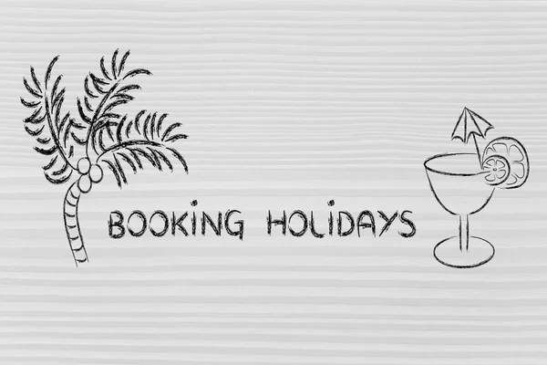 Travel industry: booking holidays — Stock Photo, Image