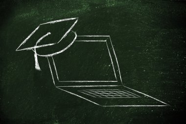 e-öğrenme, online kurslar ve mezuniyet kap