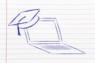 e-öğrenme, online kurslar ve mezuniyet kap