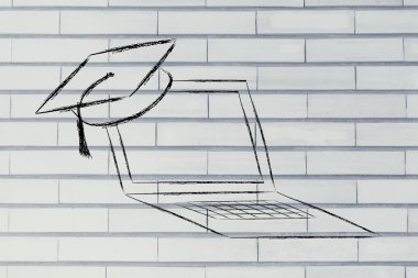 e-öğrenme, online kurslar ve mezuniyet kap