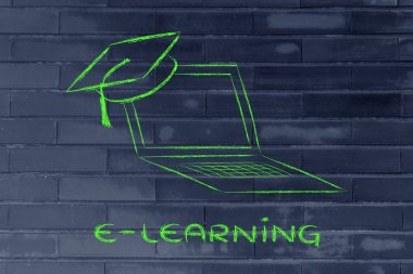e-öğrenme, online kurslar ve mezuniyet kap