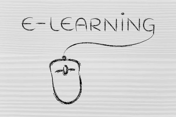 E-learning, cursos online e aulas na web — Fotografia de Stock