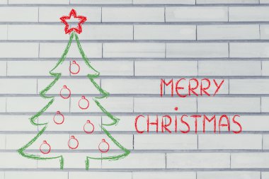 Tatil istekleri ile Noel ağacı