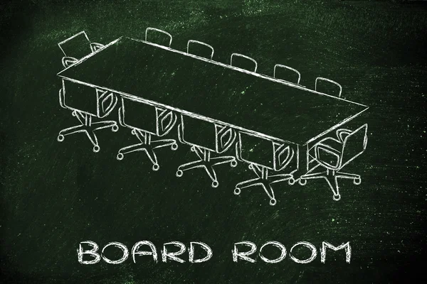 Vergadering kamer of board hotelkamer design — Stockfoto