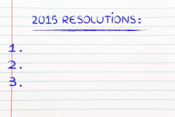 Résolutions 2015 avec copyspace pour ajouter du texte personnalisé — Photo