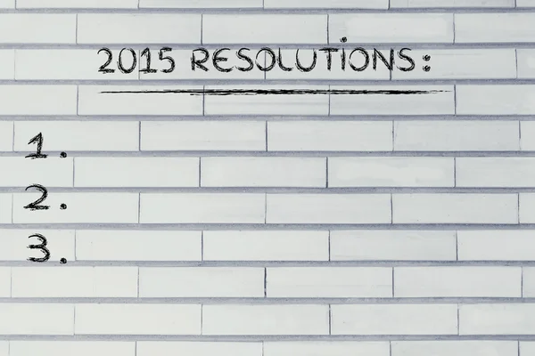 Résolutions 2015 avec copyspace pour ajouter du texte personnalisé — Photo