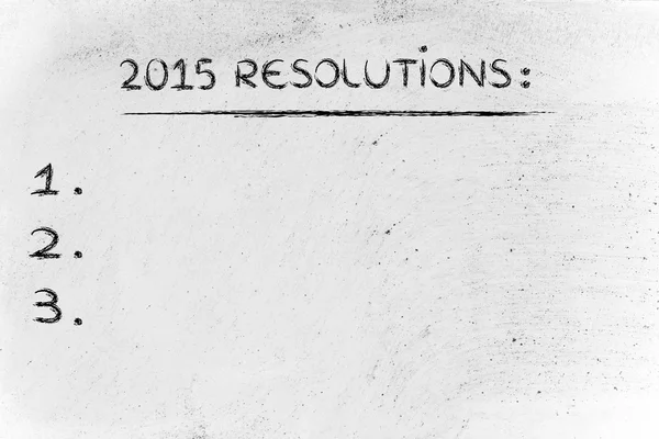 Résolutions 2015 avec copyspace pour ajouter du texte personnalisé — Photo