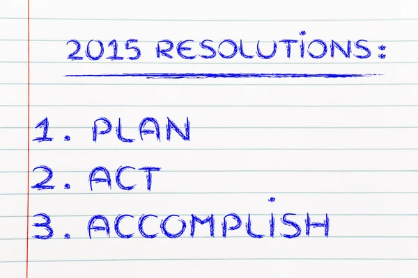 Résolutions d'entreprise pour 2015 — Photo