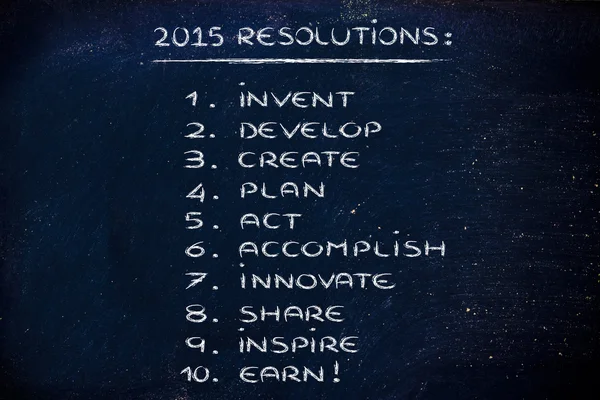 Résolutions d'entreprise pour 2015 — Photo