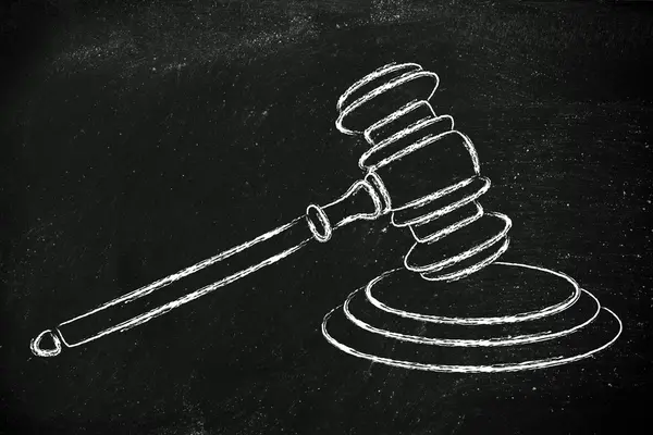 Lege și instanțe: judecătorii gavel ilustrare — Fotografie, imagine de stoc