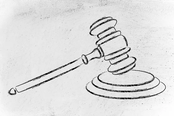 Droit et tribunaux : juges gavel illustration — Photo