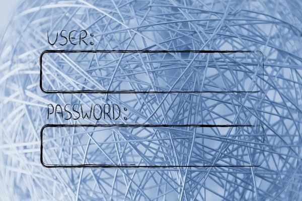 User and password empty fields — Stock Photo, Image