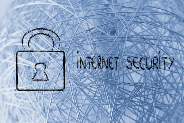 Segurança e bloqueio da Internet — Fotografia de Stock