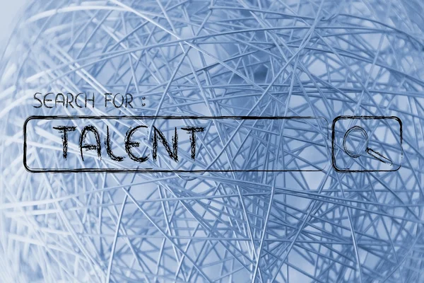 Search engine bar, search for talent — Stock Photo, Image