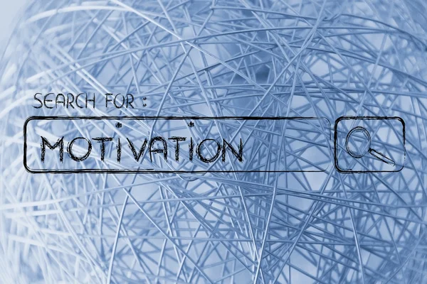 Search engine bar, search for motivation — Stock Photo, Image