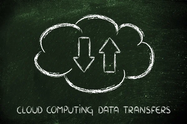 Transfert de données cloud computing — Photo