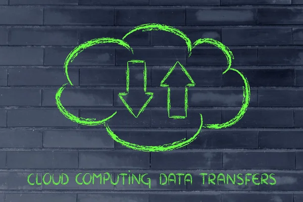 Transferencia de datos de computación en nube —  Fotos de Stock