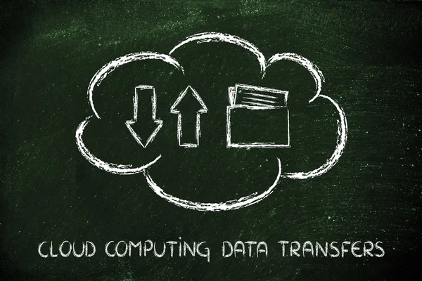 Transfert de données cloud computing — Photo