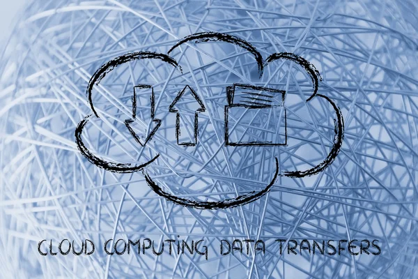 Transfert de données cloud computing — Photo