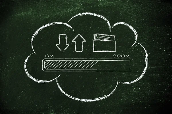 Transferencia de datos de computación en nube — Foto de Stock