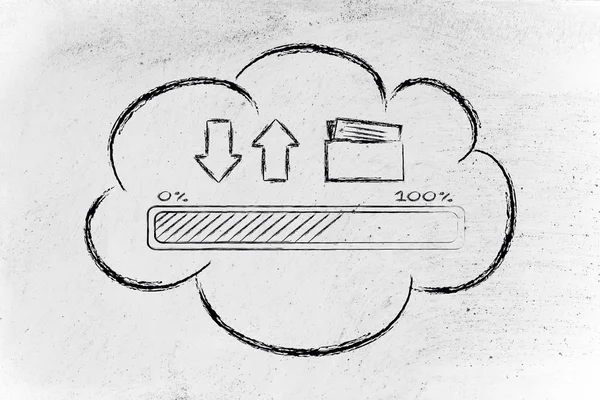 Transferencia de datos de computación en nube —  Fotos de Stock