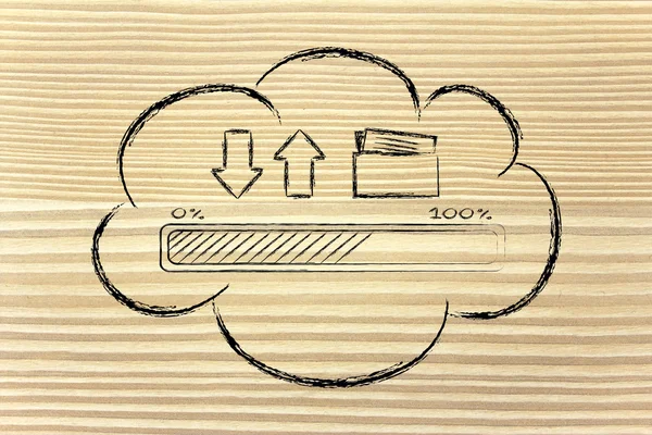 Transferencia de datos de computación en nube — Foto de Stock