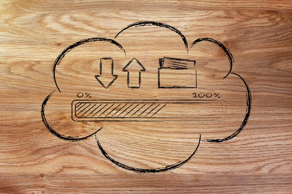 Cloud computing data transfers — Stock Photo, Image