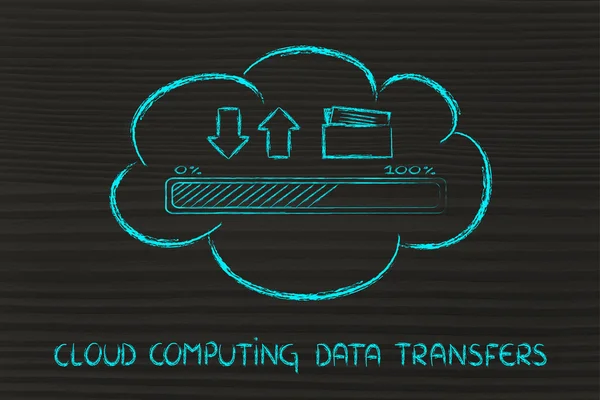 Transferencia de datos de computación en nube —  Fotos de Stock