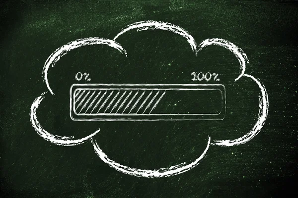 Transferencia de datos de computación en nube — Foto de Stock