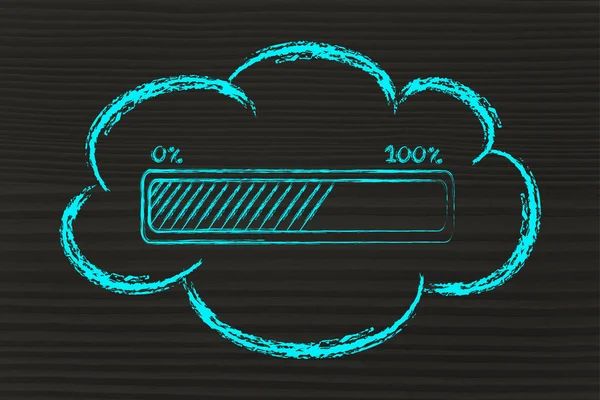 Cloud-Computing-Datenübertragung — Stockfoto