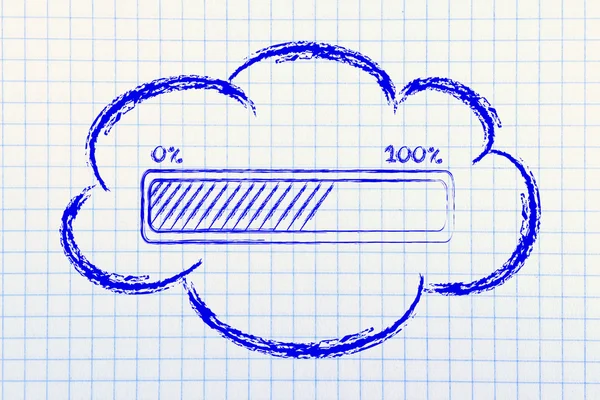 Transferencia de datos de computación en nube — Foto de Stock