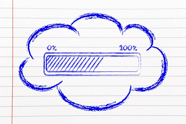 Transferencia de datos de computación en nube —  Fotos de Stock