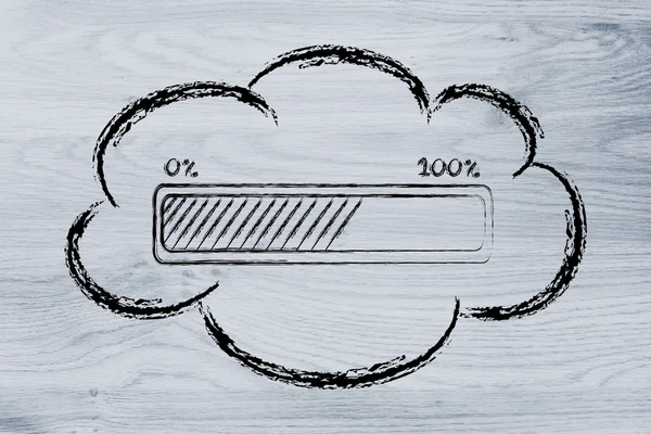 Cloud-Computing-Datenübertragung — Stockfoto