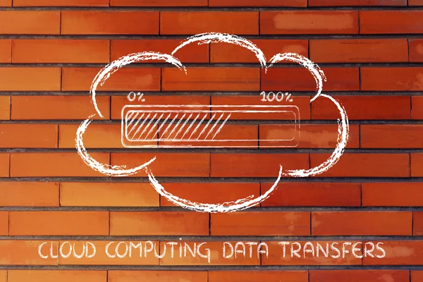 Transferencia de datos de computación en nube — Foto de Stock