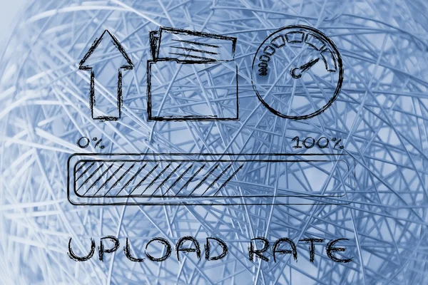 Velocidad o velocidad de transferencia de datos e internet — Foto de Stock