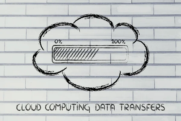 Cloud computing datové přenosy — Stock fotografie